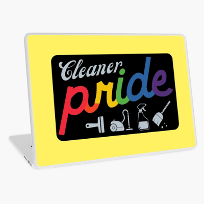 Retro Cleaner Pride Savvy Cleaner Funny Cleaning Gifts Laptop Skin