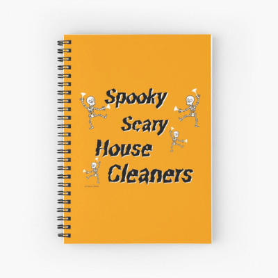 Spooky House Cleaners Savvy Cleaner Funny Cleaning Gifts Spiral Notebook