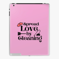 Spread Love By Cleaning Savvy Cleaner Funny Cleaning Gifts Ipad Case