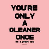 234 You're Only a Cleaner Once Savvy Cleaner Funny Cleaning Shirts A