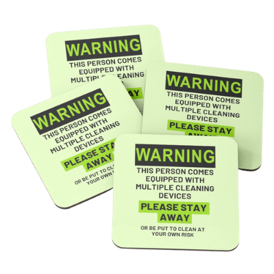 At Your Own Risk Savvy Cleaner Funny Cleaning Gifts Coasters