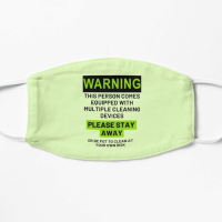 At Your Own Risk Savvy Cleaner Funny Cleaning Gifts Facemask
