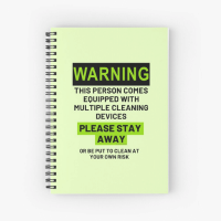 At Your Own Risk Savvy Cleaner Funny Cleaning Gifts Spiral Notebook
