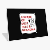 Beware of Grandma Savvy Cleaner Funny Cleaning Gifts Laptop Skin