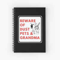 Beware of Grandma Savvy Cleaner Funny Cleaning Gifts Spiral Notebook