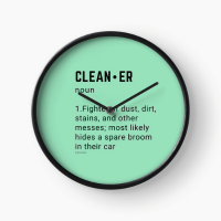 Cleaner Noun Savvy Cleaner Funny Cleaning Gifts Clock