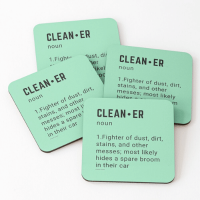 Cleaner Noun Savvy Cleaner Funny Cleaning Gifts Coasters