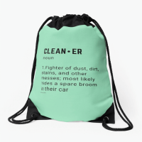 Cleaner Noun Savvy Cleaner Funny Cleaning Gifts Drawstring Bag