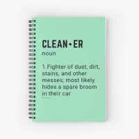 Cleaner Noun Savvy Cleaner Funny Cleaning Gifts Spiral Notebook
