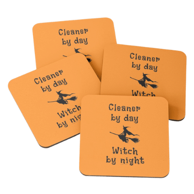 Cleaner by Day Savvy Cleaner Funny Cleaning Gifts Coasters