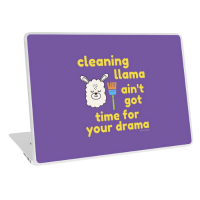 Cleaning Llama Savvy Cleaner Funny Cleaning Gifts Laptop Skin
