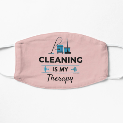 Cleaning is My Therapy Savvy Cleaner Funny Cleaning Gifts Face Mask