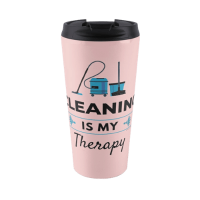 Cleaning is My Therapy Savvy Cleaner Funny Cleaning Gifts Travel Mug