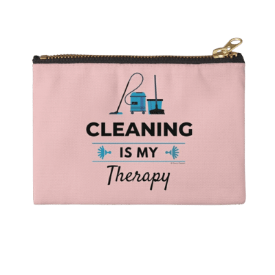 Cleaning is My Therapy Savvy Cleaner Funny Cleaning Gifts Zipper Pouch