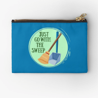 Go With the Sweep Savvy Cleaner Funny Cleaning Gifts Zipper Pouch
