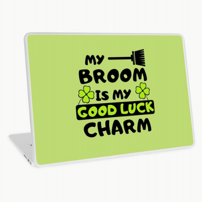 Good Luck Charm Savvy Cleaner Funny Cleaning Gifts Laptop Skin