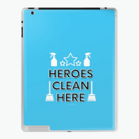 Heroes Clean Here Savvy Cleaner Funny Cleaning Gifts Ipad Case