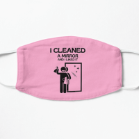 I Cleaned a Mirror Savvy Cleaner Funny Cleaning Gifts Facemask