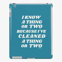 I Know A Thing Or Two Savvy Cleaner Funny Cleaning Gifts Ipad Case