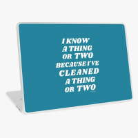 I Know A Thing Or Two Savvy Cleaner Funny Cleaning Gifts Laptop SkinI Know A Thing Or Two Savvy Cleaner Funny Cleaning Gifts Laptop Skin