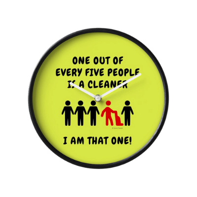 One Out of Every Five Savvy Cleaner Funny Cleaning Gifts Clock