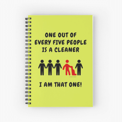 One Out of Every Five Savvy Cleaner Funny Cleaning Gifts Spiral Notebook