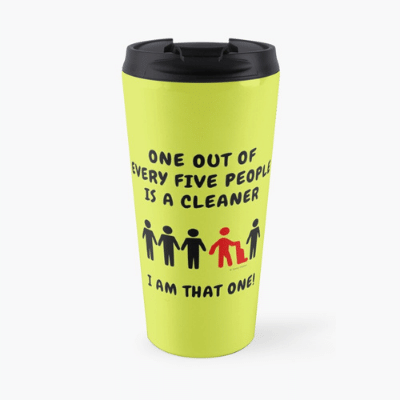 One Out of Every Five Savvy Cleaner Funny Cleaning Gifts Travel Mug