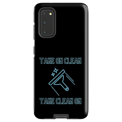 Take On Clean Savvy Cleaner Funny Cleaning Gifts Iphone Case