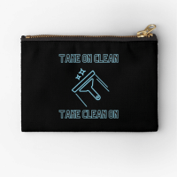 Take On Clean Savvy Cleaner Funny Cleaning Gifts Zipper Pouch