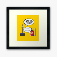 Vacuum Joke Savvy Cleaner Funny Cleaning Gifts Framed Art Print