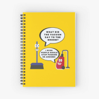 Vacuum Joke Savvy Cleaner Funny Cleaning Gifts Spiral Notebook