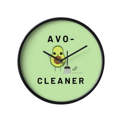 Avo-Cleaner Savvy Cleaner Funny Cleaning Gifts Clock