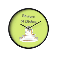 Beware of Dishes Savvy Cleaner Funny Cleaning Gifts Clock