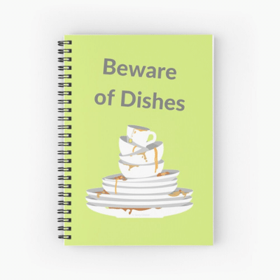 Beware of Dishes Savvy Cleaner Funny Cleaning Gifts Spiral Notebook