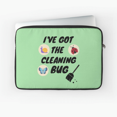 Cleaning Bug Savvy Cleaner Funny Cleaning Gifts Laptop Sleeve