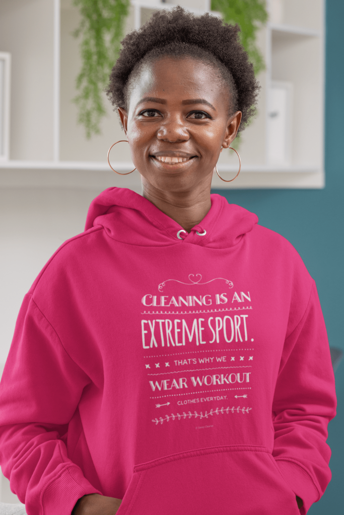 Cleaning is An Extreme Sport Savvy Cleaner Funny Cleaning Shirts Classic Pullover Hoodie