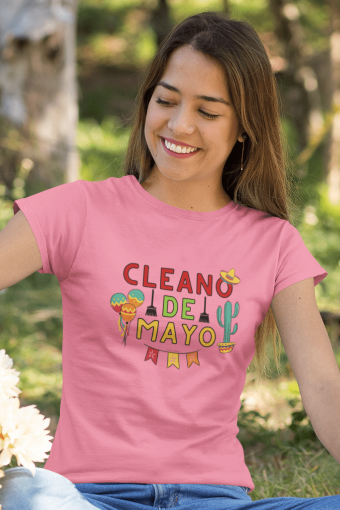 Cleano De Mayo Savvy Cleaner Funny Cleaning Shirts Women's Standard T-Shirt