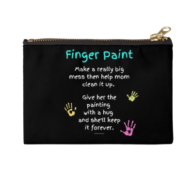 Finger Paint Savvy Cleaner Funny Cleaning Gifts Zipper Pouch