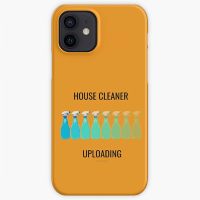House Cleaner Uploading Savvy Cleaner Funny Cleaning Gifts Iphone Case