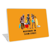Nightmare on Clean Street Savvy Cleaner Funny Cleaning Gifts Laptop Skin