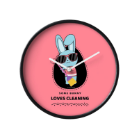 Some Bunny Loves Cleaning Savvy Cleaner Funny Cleaning Gifts Clock