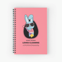 Some Bunny Loves Cleaning Savvy Cleaner Funny Cleaning Gifts Spiral Notebook