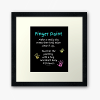 Finger Paint Savvy Cleaner Funny Cleaning Gifts Framed Art Print