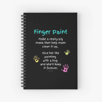Finger Paint Savvy Cleaner Funny Cleaning Gifts Spiral Notebook