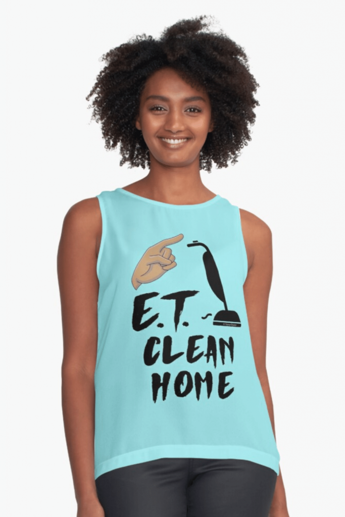 ET Clean Home Savvy Cleaner Funny Cleaning Shirts Sleeveless Top