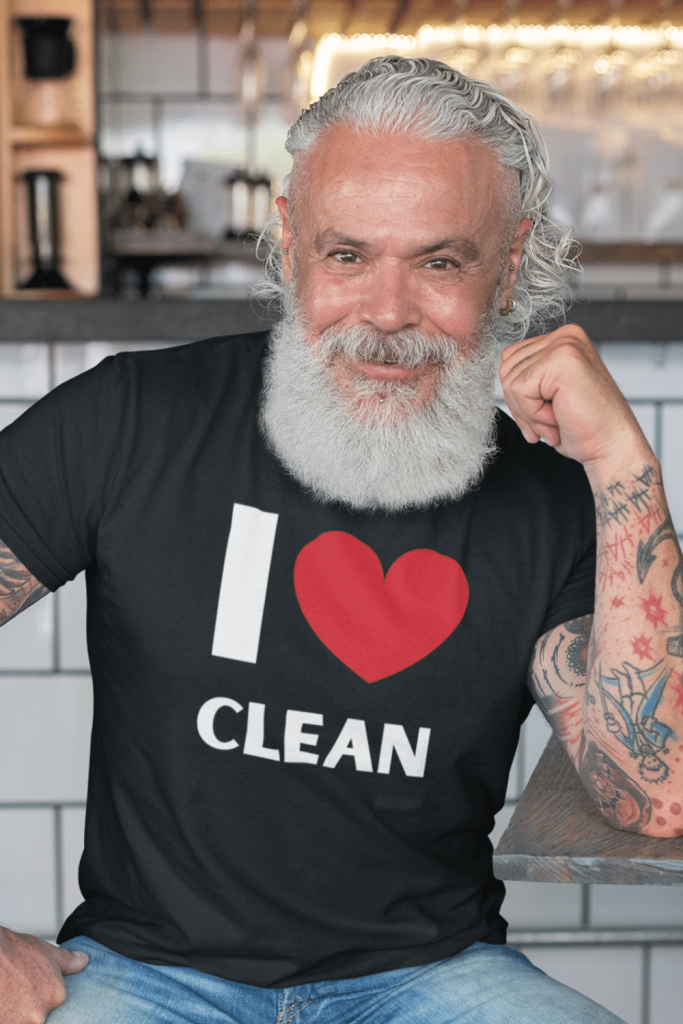 I Love Clean Savvy Cleaner Funny Cleaning Shirts Men's Standard T-Shirt