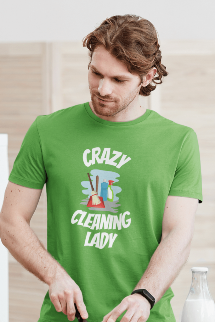 Crazy Cleaning Lady Savvy Cleaner Funny Cleaning Shirts Men's Standard T-Shirt