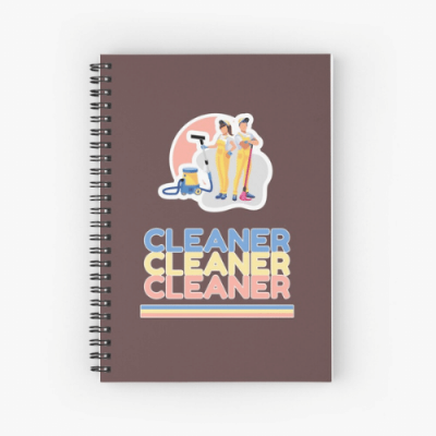Retro Cleaner Savvy Cleaner Funny Cleaning Gifts Spiral Notebook