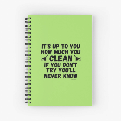 How Much You Clean Savvy Cleaner Funny Cleaning Gifts Spiral Notebook