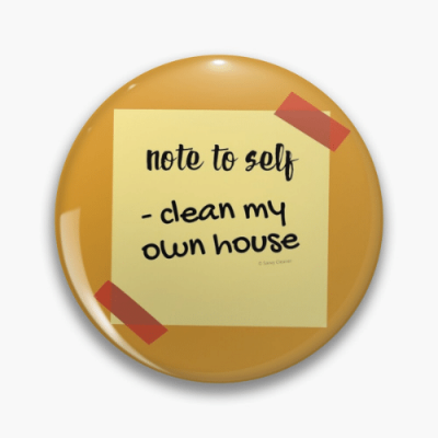Note to Self Savvy Cleaner Funny Cleaning Gifts Pin